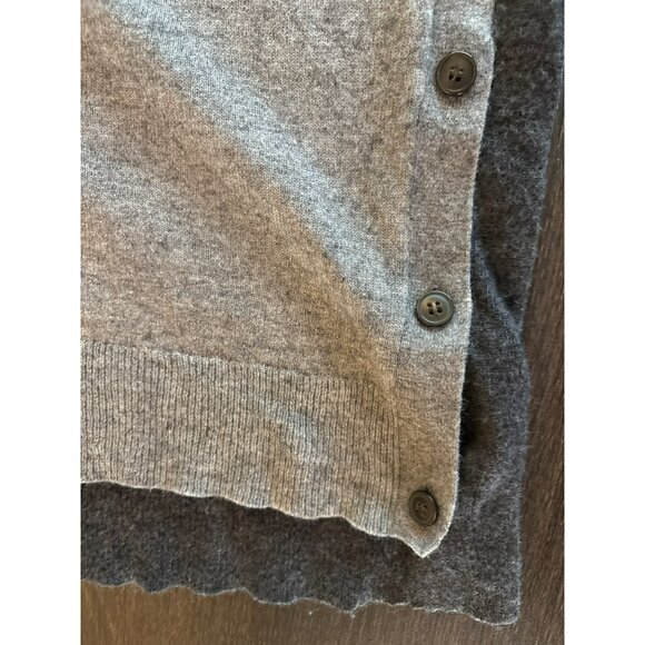 J. Crew Factory Gray Wool Blend Button-Side Sweater With Elbow Patches Size S - Picture 6 of 8
